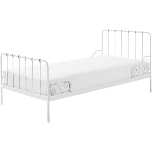 Vipack Lit 90x200 sommier inclus blanc Blanc 208x94x91cm