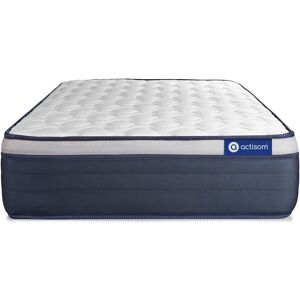 Actisom Matelas 80x190 cm Ressorts ensachés et mémoire de forme Blanc 190x26x80cm