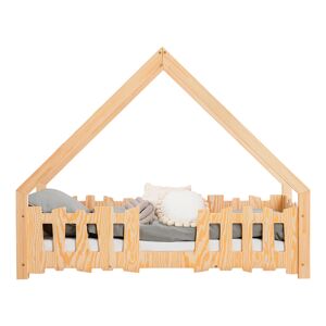 Tendresse de bébé Lit cabane 90x200 sommier inclus naturel Beige 209x150x96cm