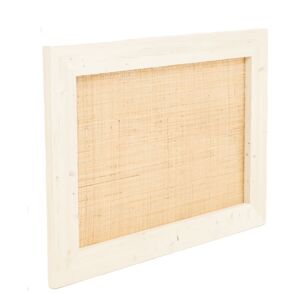 Hannun Tête de lit en bois pour lit de 150 cm couleur blanc vieilli Blanc 1x74x2cm