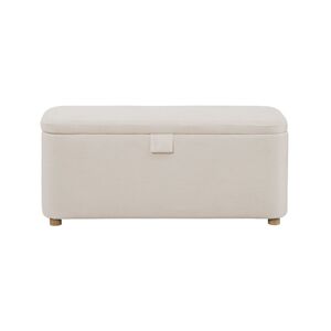 Usinestreet Bout de lit avec rangement en velours côtele - Beige Beige 111x46x41cm