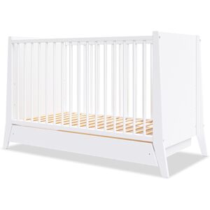 MINEA Lit bebe evolutif avec tiroir 60x120 (matelas non inclus) Blanc 139x86x65cm