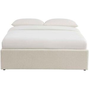 Baita Lit coffre tissu chenille beige 140x190 sommier inclus Beige 202x35x147cm - Publicité Baita Lit coffre tissu chenille beige 140x190 sommier inclus Beige 202x35x147cm - Publicité