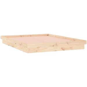 Maison Chic Lit double à led sans matelas bois beige 140x190 cm Beige 194x21x144cm - Publicité Maison Chic Lit double à led sans matelas bois beige 140x190 cm Beige 194x21x144cm - Publicité