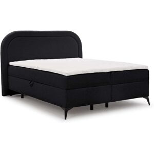 S-Style Lit boxspring 200x200 avec coffre de rangement et pieds noirs Noir 212x120x220cm - Publicité S-Style Lit boxspring 200x200 avec coffre de rangement et pieds noirs Noir 212x120x220cm - Publicité