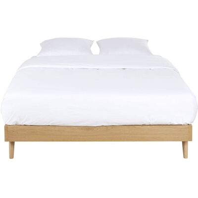 Maisons du Monde Lit vintage en bois 140x200 avec sommier à lattes Beige 140x27x200cm - Publicité Maisons du Monde Lit vintage en bois 140x200 avec sommier à lattes Beige 140x27x200cm - Publicité