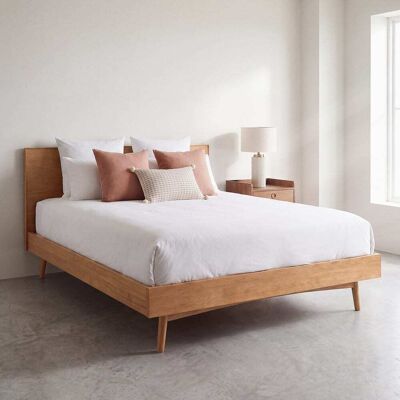 Maisons du Monde Lit avec sommier à lattes, couchage 180x200 cm Marron 187x90x212cm - Publicité Maisons du Monde Lit avec sommier à lattes, couchage 180x200 cm Marron 187x90x212cm - Publicité