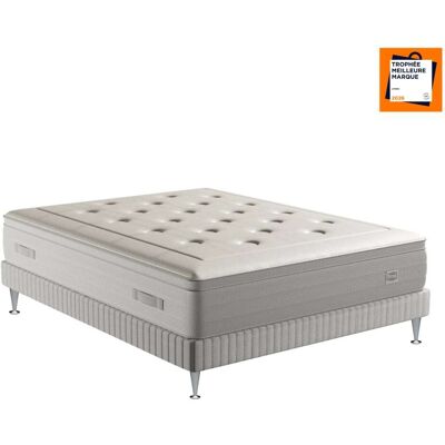 Simmons Ens reflexion 140x190 matelas h33 hybride, ferme, sommier Blanc 190x10x140cm - Publicité Simmons Ens reflexion 140x190 matelas h33 hybride, ferme, sommier Blanc 190x10x140cm - Publicité