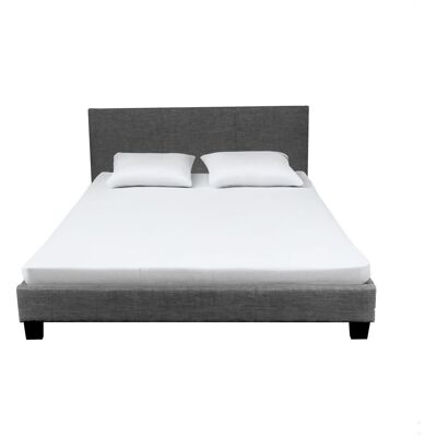 Weber industries Lit avec sommier, gris foncé, 140x200 cm Gris 210x76x145cm - Publicité Weber industries Lit avec sommier, gris foncé, 140x200 cm Gris 210x76x145cm - Publicité
