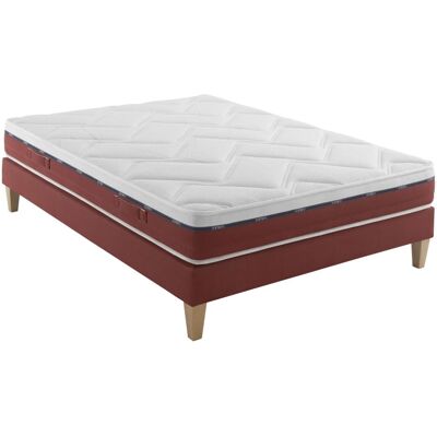 Someo Ensemble matelas 100% latex, sommier et pieds 160x200 Blanc 200x51x160cm - Publicité Someo Ensemble matelas 100% latex, sommier et pieds 160x200 Blanc 200x51x160cm - Publicité