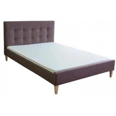 Homestyle4U Cadre de lit capitonné - 140x200 cm - Marron - Structure de lit - Publicité Homestyle4U Cadre de lit capitonné - 140x200 cm - Marron - Structure de lit - Publicité