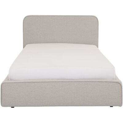 IDIMEX Lit simple rembourré en tissu gris clair, avec sommier, 90 x 190 cm Gris 99x72x205cm - Publicité IDIMEX Lit simple rembourré en tissu gris clair, avec sommier, 90 x 190 cm Gris 99x72x205cm - Publicité