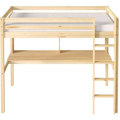 Sunny Lit mezzanine avec bureau, beige - sans matelas - 208x100,5x172 cm Beige 208x172x97cm - Publicité Sunny Lit mezzanine avec bureau, beige - sans matelas - 208x100,5x172 cm Beige 208x172x97cm - Publicité