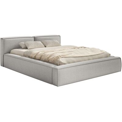 Selsey Lit coffre 140 x 200 avec sommier, en tissu chenille, gris clair Gris 242x72x172cm - Publicité Selsey Lit coffre 140 x 200 avec sommier, en tissu chenille, gris clair Gris 242x72x172cm - Publicité