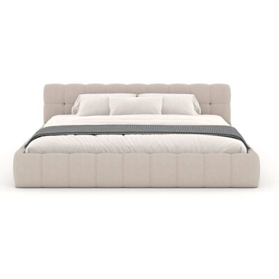 Concept Usine Lit style nuage 140x190cm en velours beige Beige 152x60x203cm - Publicité Concept Usine Lit style nuage 140x190cm en velours beige Beige 152x60x203cm - Publicité