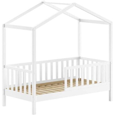 Lit enfant avec toit Home Affaire - Blanc, 70x140cm - Publicité Lit enfant avec toit Home Affaire - Blanc, 70x140cm - Publicité