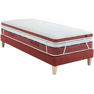 Someo Surmatelas latex 70x190 ferme Blanc 190x10x70cm - Publicité Someo Surmatelas latex 70x190 ferme Blanc 190x10x70cm - Publicité