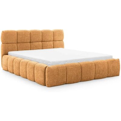 Casanova Paris Lit coffre tissu bouclette 140x200cm orange Orange 231x97x140cm - Publicité Casanova Paris Lit coffre tissu bouclette 140x200cm orange Orange 231x97x140cm - Publicité