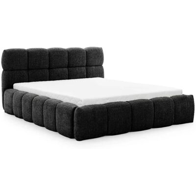 Casanova Paris Lit coffre tissu bouclette 160x200cmcm noir Noir 231x97x160cm - Publicité Casanova Paris Lit coffre tissu bouclette 160x200cmcm noir Noir 231x97x160cm - Publicité