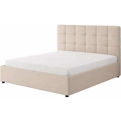 Concept Usine Lit avec coffre de rangement 140x190cm velours beige Beige 153x115x202cm - Publicité Concept Usine Lit avec coffre de rangement 140x190cm velours beige Beige 153x115x202cm - Publicité