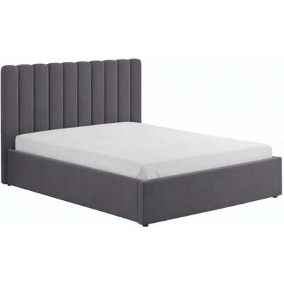 Concept Usine Lit avec coffre de rangement 160x200cm velours gris foncé Gris 176x112x214cm - Publicité Concept Usine Lit avec coffre de rangement 160x200cm velours gris foncé Gris 176x112x214cm - Publicité