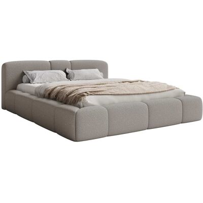 Selsey Lit coffre 160x200, velours gris clair Gris 236x74x190cm - Publicité Selsey Lit coffre 160x200, velours gris clair Gris 236x74x190cm - Publicité