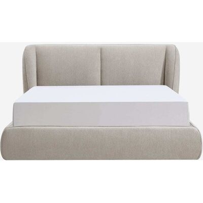 Habitat Lit coffre 160 x 200 cm en tissu bouclette courte - taupe Taupe 240x102x194cm - Publicité Habitat Lit coffre 160 x 200 cm en tissu bouclette courte - taupe Taupe 240x102x194cm - Publicité