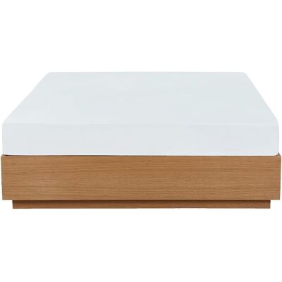 Habitat Lit coffre 140 x 200 cm en chêne - naturel Marron 207x34x147cm - Publicité Habitat Lit coffre 140 x 200 cm en chêne - naturel Marron 207x34x147cm - Publicité
