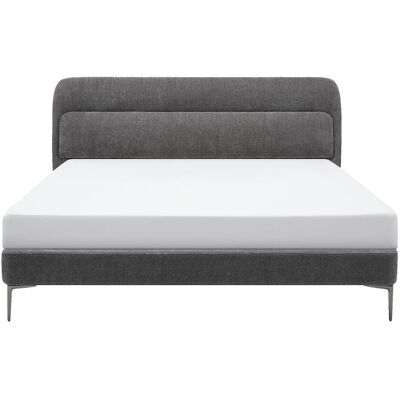 Habitat Lit 180 x 200 cm en tissu - gris galet Gris 228x114x217cm - Publicité Habitat Lit 180 x 200 cm en tissu - gris galet Gris 228x114x217cm - Publicité