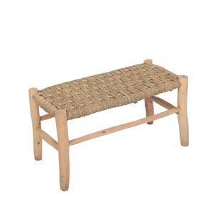 HYDILE Grand banc marocain tressé en corde Beige 85x40x40cm