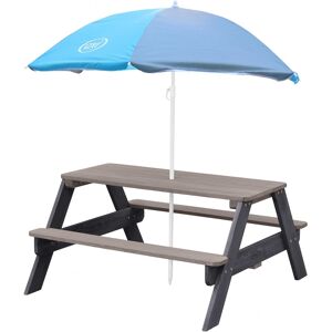 Axi Table de pique-nique gris anthracite gris avec parasol Gris 95x49x98cm