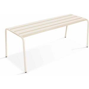 Oviala Banc d'intérieur en métal ivoire Beige 121x46x52cm