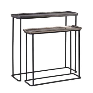 MOYCOR Set de 2 consoles en aluminium bronze L 85 cm Multicolore 85x78x25cm