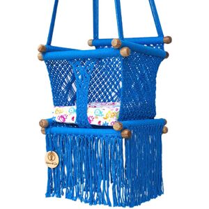 Hamac del sol Hamac bébé macramé Bleu Bleu 30x124x30cm