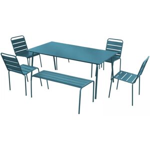 Ensemble de Jardin Oviala - Mobilier de Métal 8 Places avec Table, Bancs, Chaises - Publicité Ensemble de Jardin Oviala - Mobilier de Métal 8 Places avec Table, Bancs, Chaises - Publicité