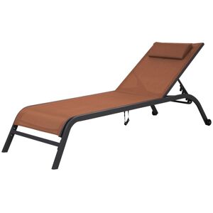 Ozalide Bain de soleil en acier terracotta Orange 198x35x69cm - Publicité Ozalide Bain de soleil en acier terracotta Orange 198x35x69cm - Publicité