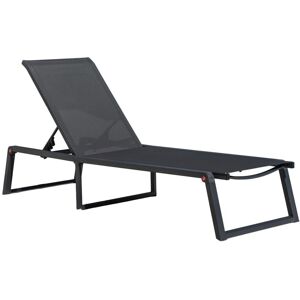 Ozalide Bain de soleil en aluminium pliable gris anthracite Gris 189x31x60cm - Publicité Ozalide Bain de soleil en aluminium pliable gris anthracite Gris 189x31x60cm - Publicité