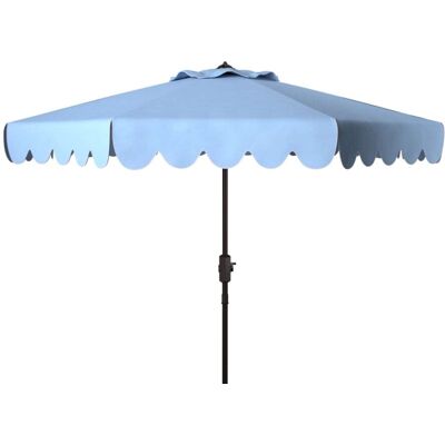 Parasol Dorinda - Bleu/Blanc - Utilisation extérieure - Publicité Parasol Dorinda - Bleu/Blanc - Utilisation extérieure - Publicité