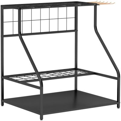 Outsunny Organiseur d'outils de jardin 3 niveaux métal orange Orange 84x73x53cm - Publicité Outsunny Organiseur d'outils de jardin 3 niveaux métal orange Orange 84x73x53cm - Publicité