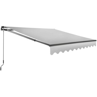 Tectake Store banne à bras articulé avec tissu déperlant 250x200cm gris clair Gris 200x41x250cm - Publicité Tectake Store banne à bras articulé avec tissu déperlant 250x200cm gris clair Gris 200x41x250cm - Publicité