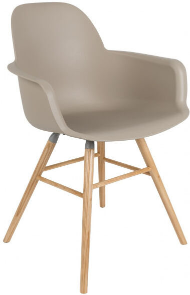 Zuiver Fauteuil design en plastique taupe Marron 59x2x55cm