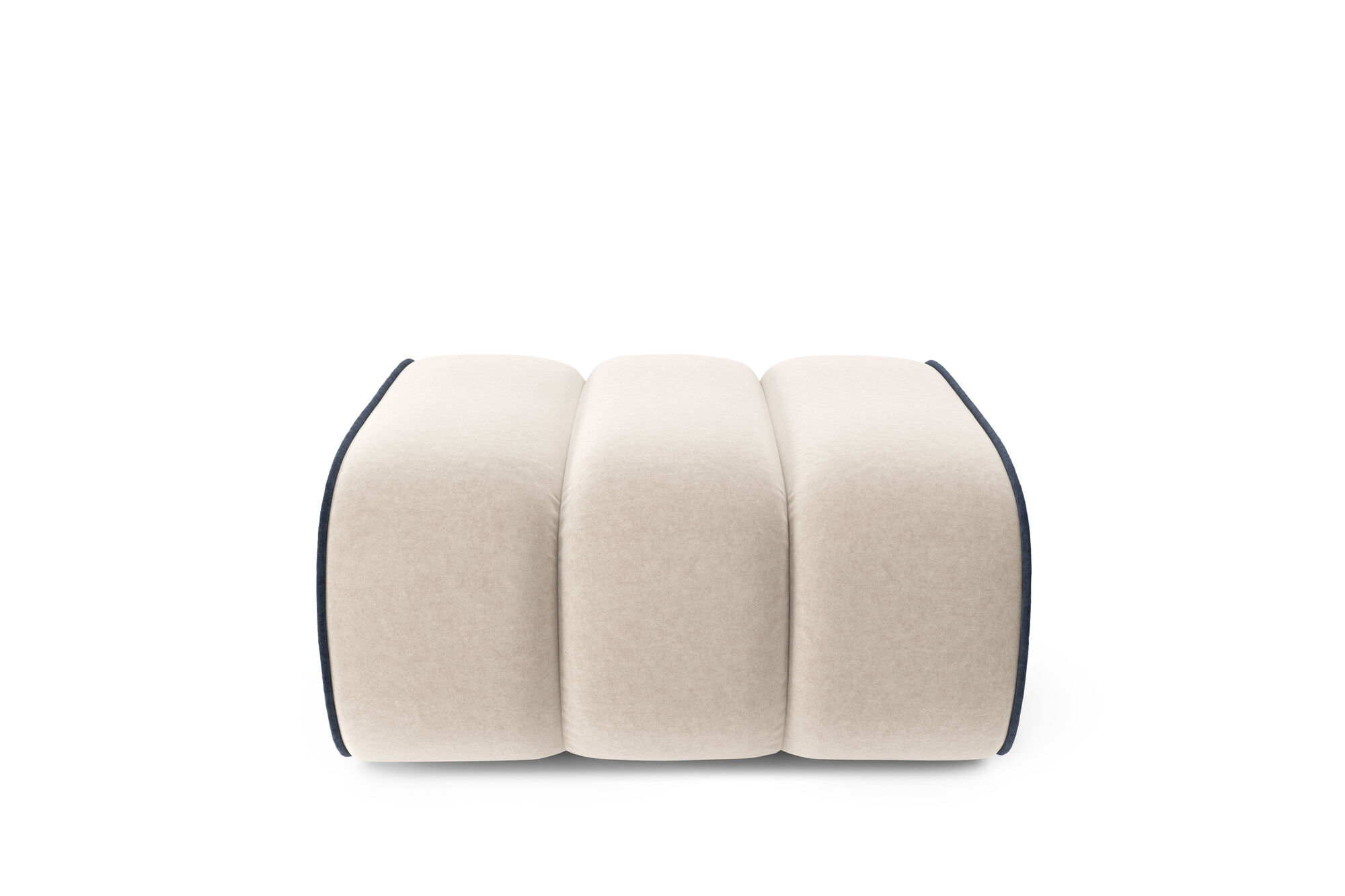 Atelier Baïta Pouf carré en velours beige Beige 85x46x85cm