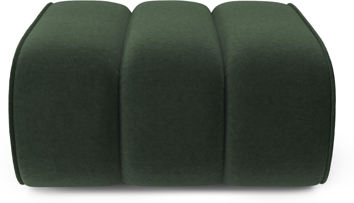 Atelier Baïta Pouf carré en velours vert sapin Vert 85x46x85cm