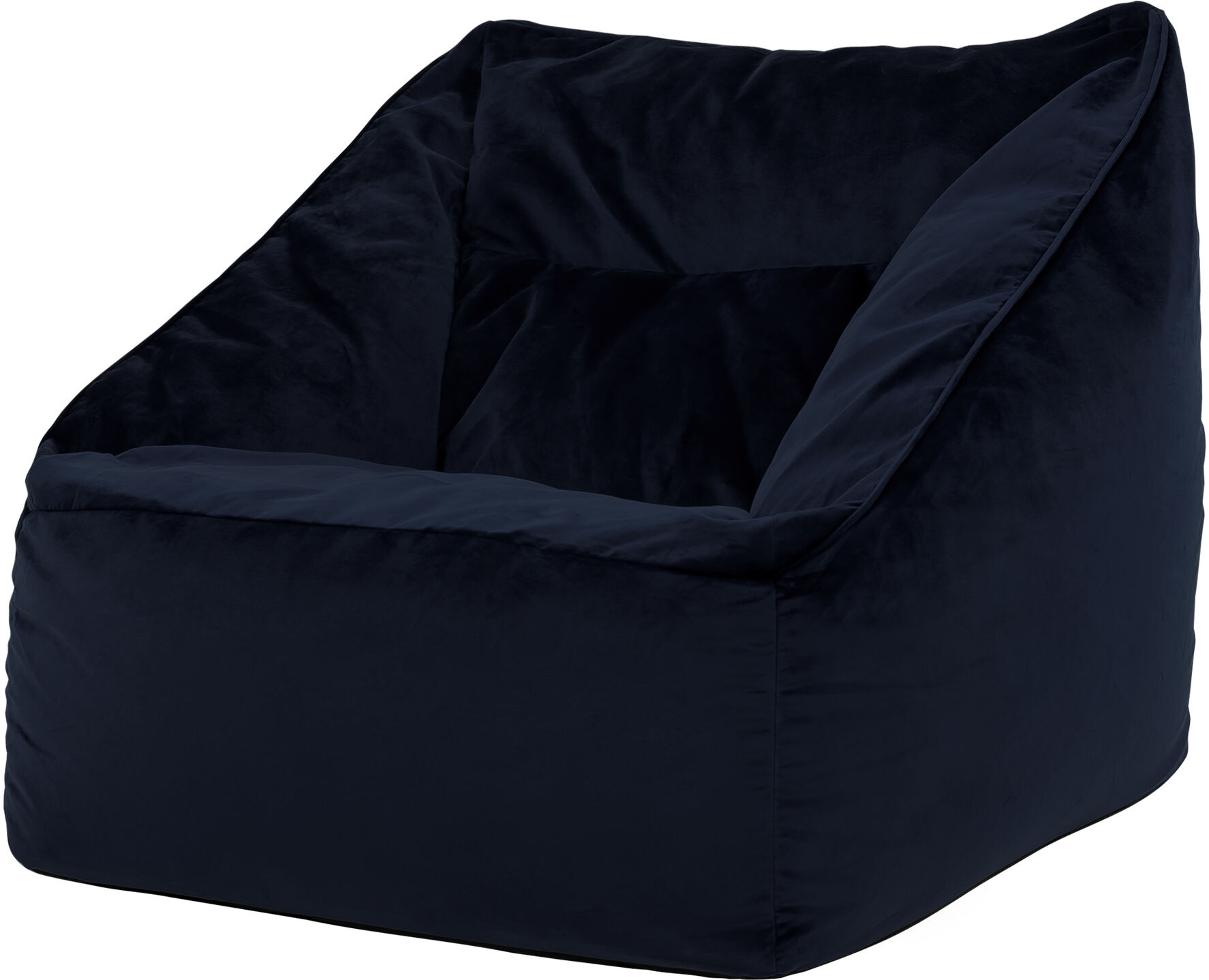 Icon Pouf fauteuil velours bleu minuit Bleu 88x73x100cm