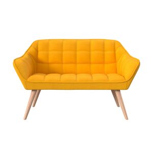 Rendez-Vous Deco Canape 2 places en tissu jaune Jaune 128x77x74cm