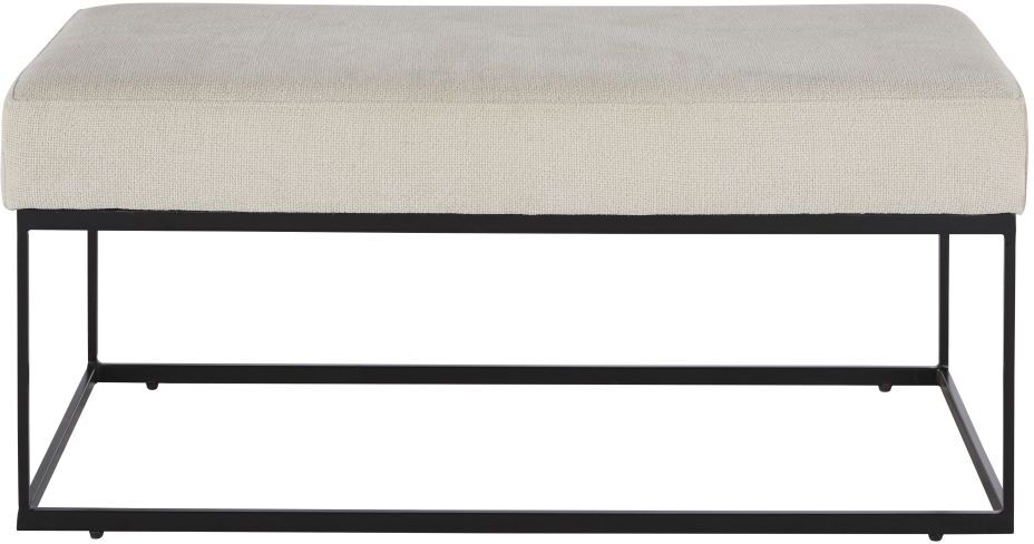 Maisons du Monde Banquette écrue et noire Blanc 94x42x42cm