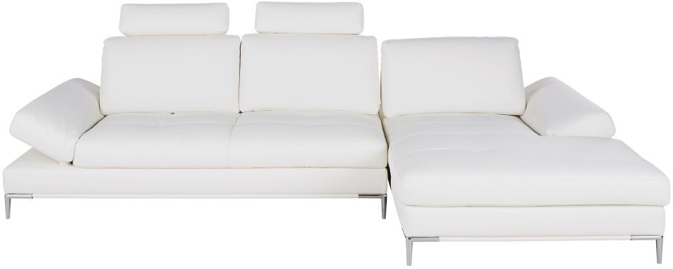 Maisons du Monde Canapé d'angle droit 4/5 places blanc Blanc 317x107x176cm