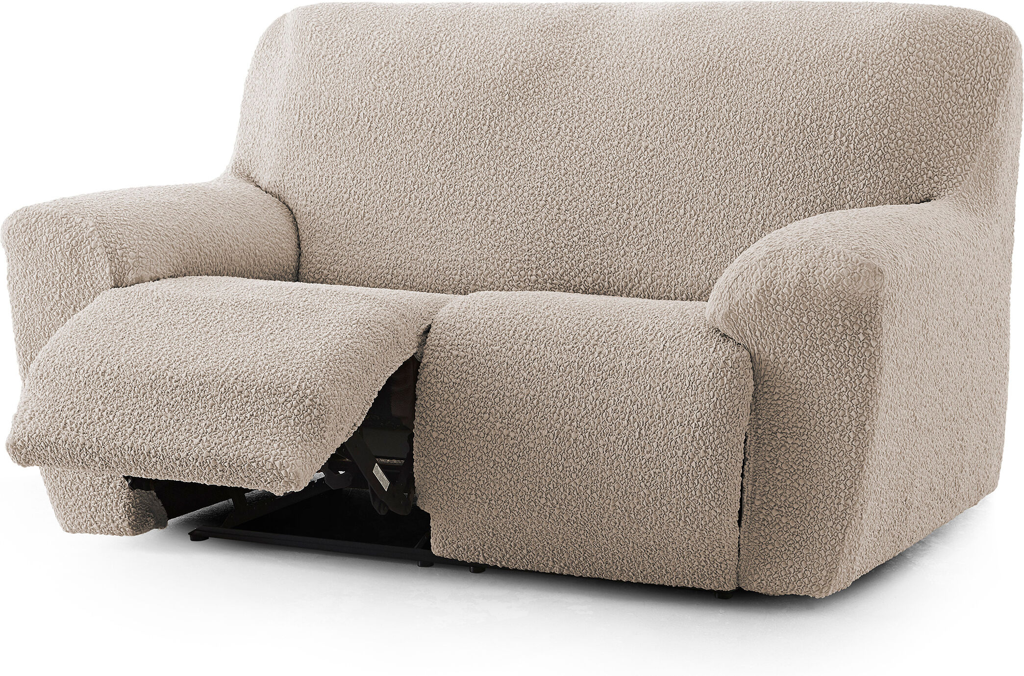 Eysa Housse de canapé 2 places relax extensible écru 150 - 200 Beige 200x120x150cm