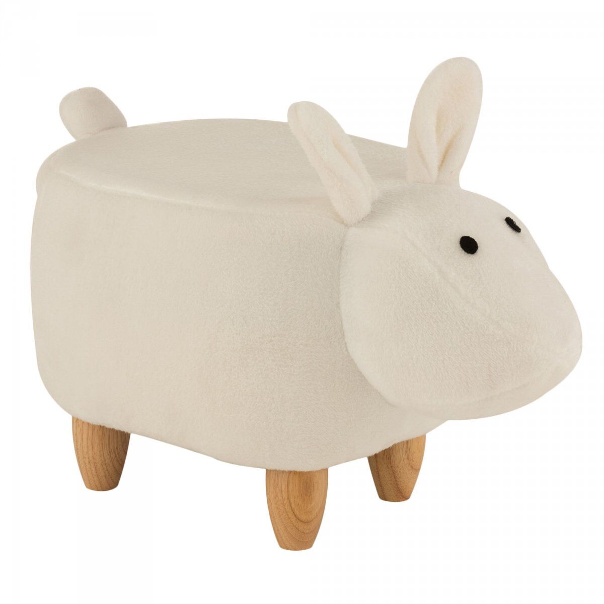 Meubles & Design Pouf enfant mouton en tissu beige Beige 35x36x61cm