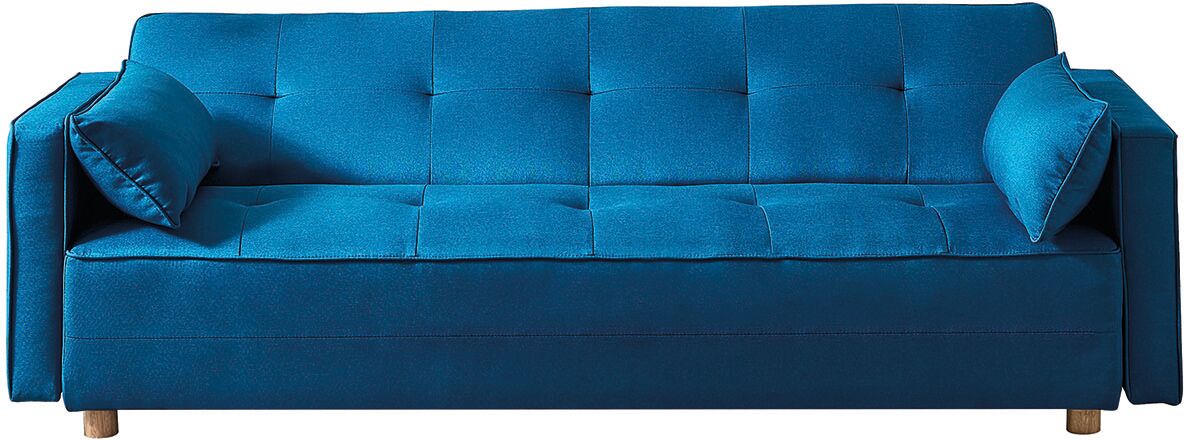 Concept Usine Canapé scandinave convertible 3 places en tissu bleu canard Bleu 213x79x89cm